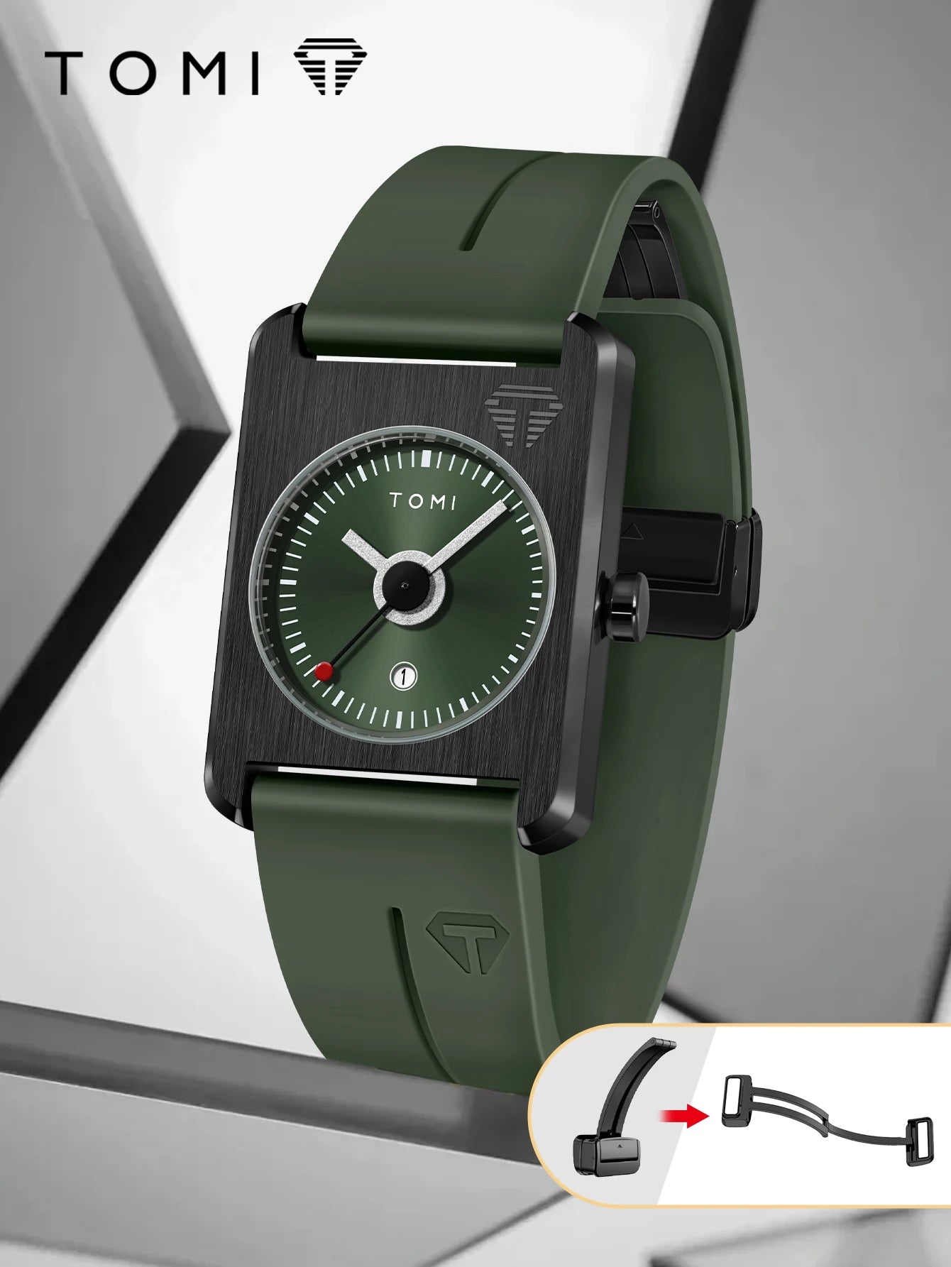 HUGO - Men's fashion watches quartz watches square small dial wrist watches magnetic buckle watches simple leisure watches