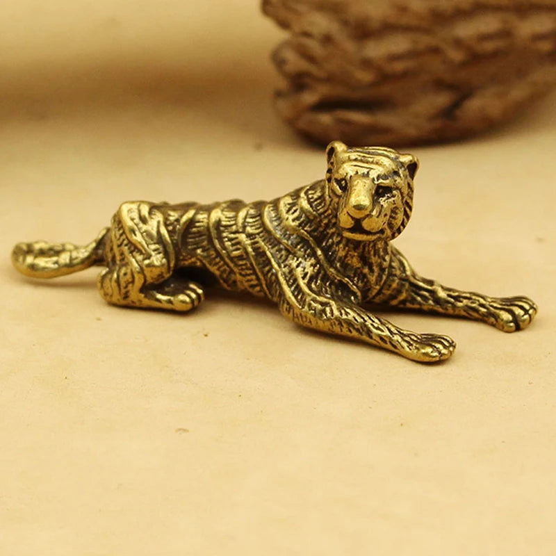 Vintage Brass Tiger - Desktop Ornament