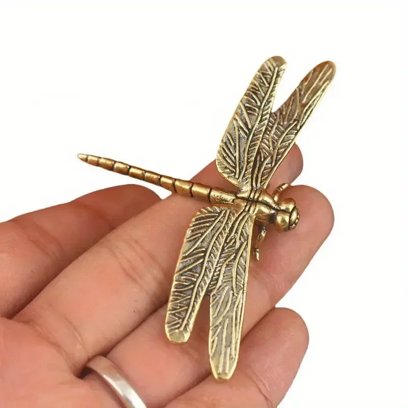 Vintage Brass Dragonfly, Desktop Ornament