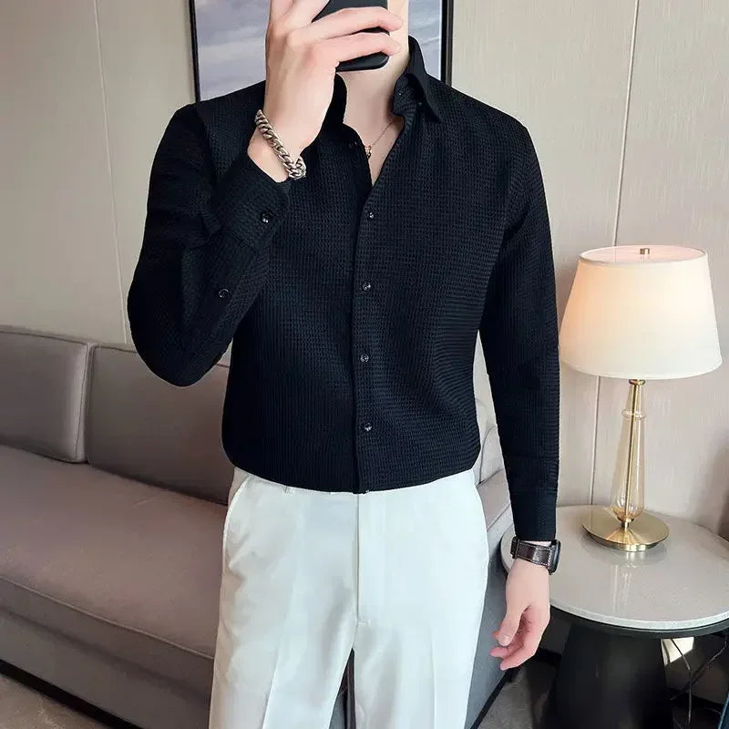 Waffle Dress Shirt