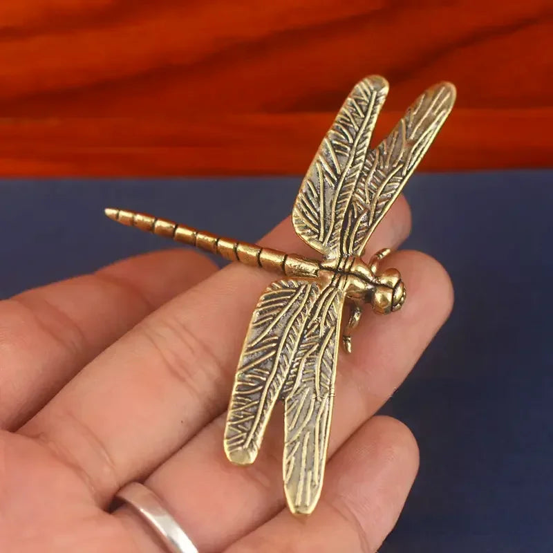 Vintage Brass Dragonfly, Desktop Ornament