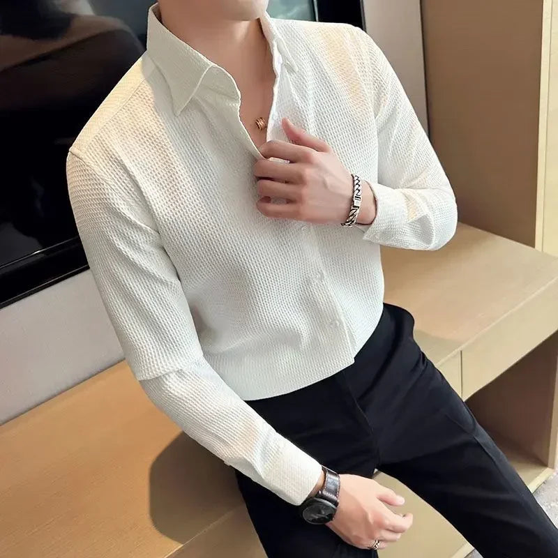 Waffle Dress Shirt