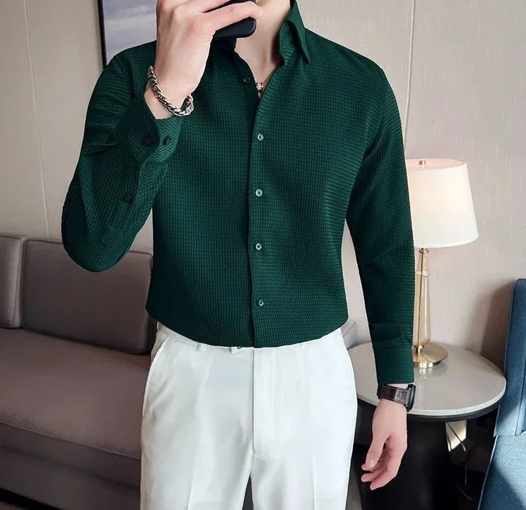 Waffle Dress Shirt