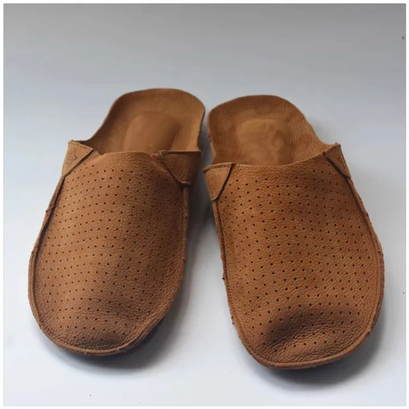 Lission Lambskin Leather Slippers