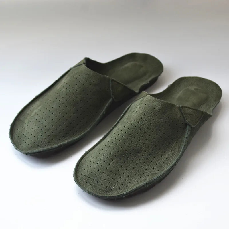Lission Lambskin Leather Slippers