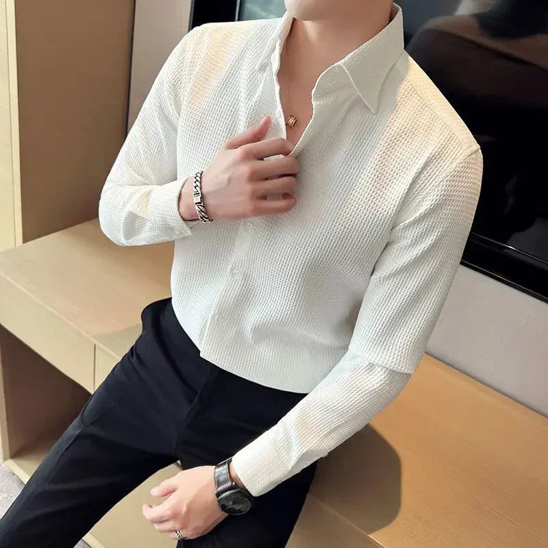Waffle Dress Shirt