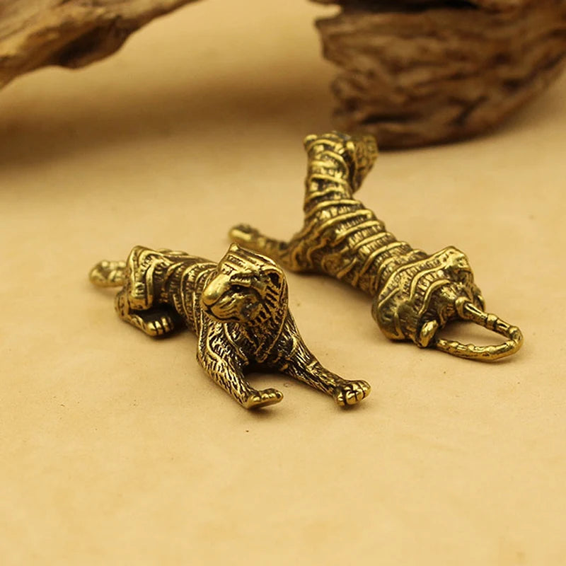 Vintage Brass Tiger - Desktop Ornament