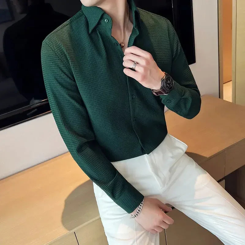 Waffle Dress Shirt