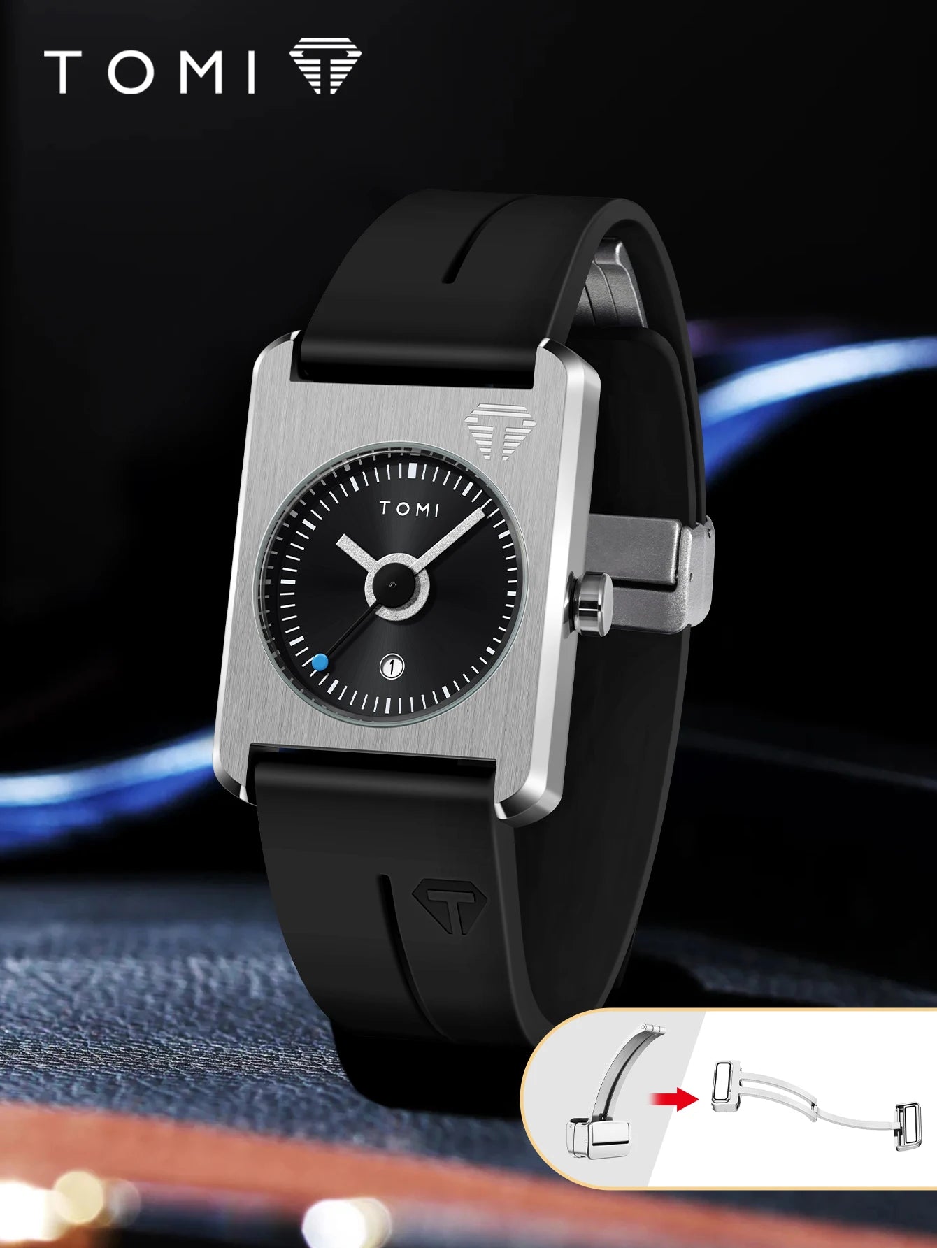 HUGO - Men's fashion watches quartz watches square small dial wrist watches magnetic buckle watches simple leisure watches