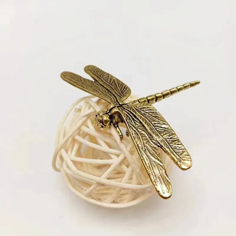 Vintage Brass Dragonfly, Desktop Ornament