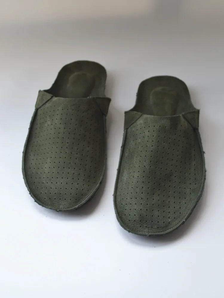 Lission Lambskin Leather Slippers