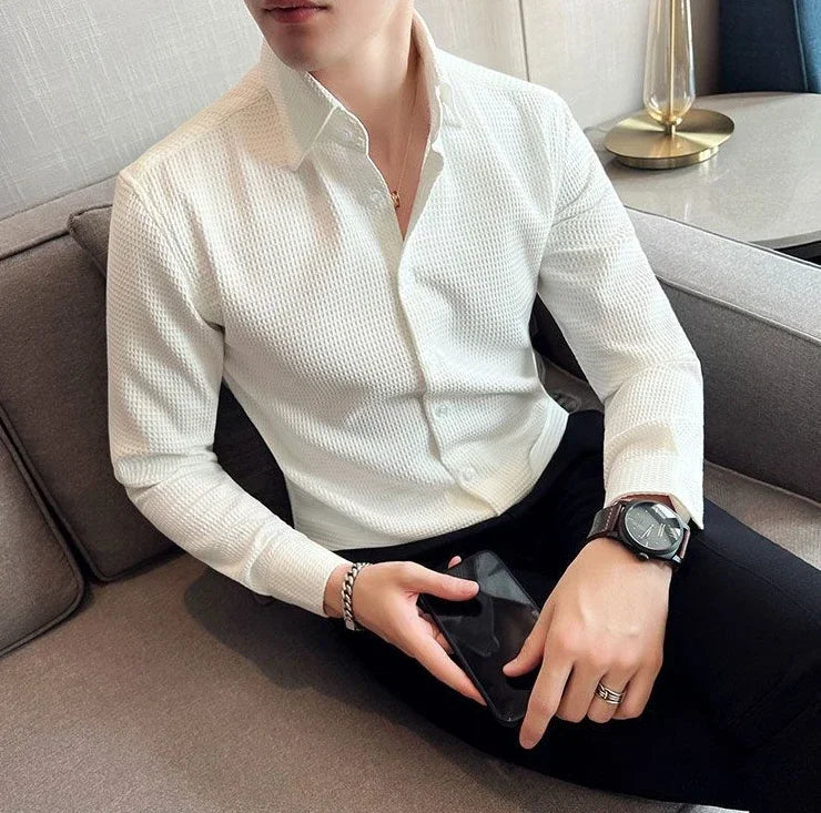 Waffle Dress Shirt