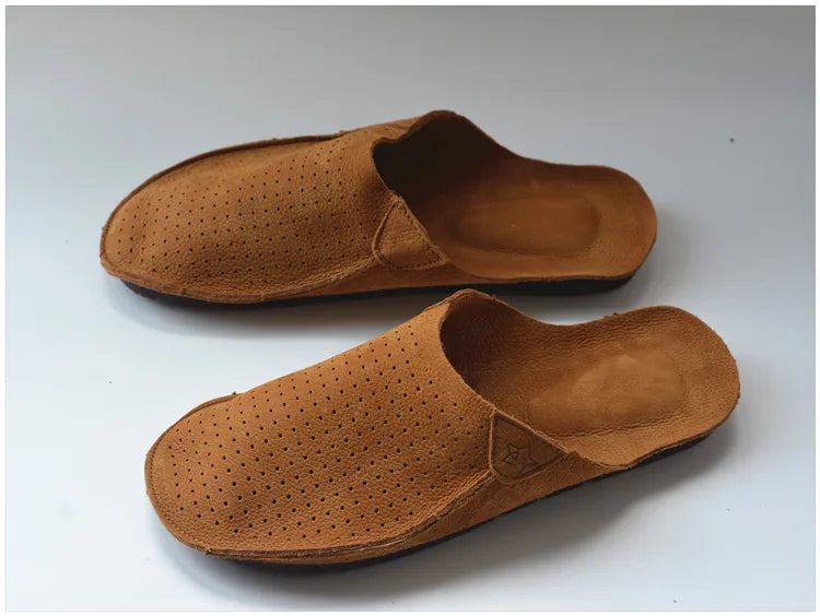 Lission Lambskin Leather Slippers