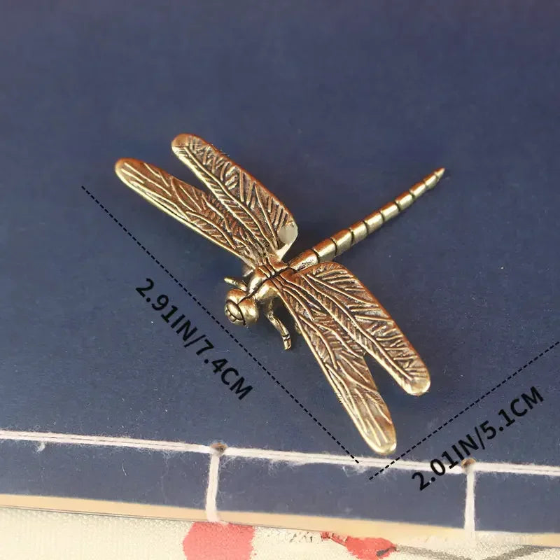 Vintage Brass Dragonfly, Desktop Ornament