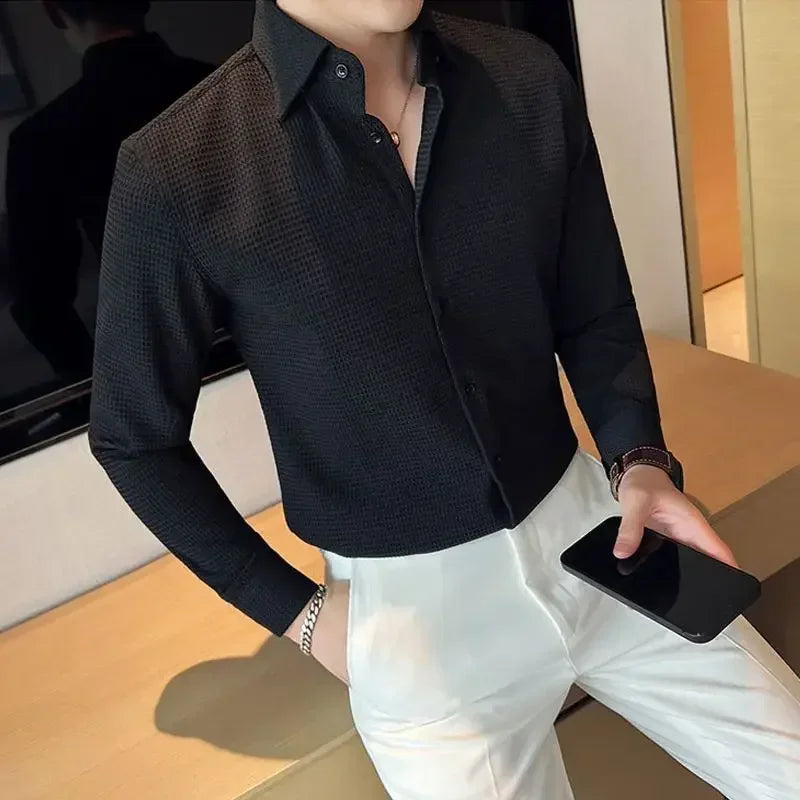 Waffle Dress Shirt