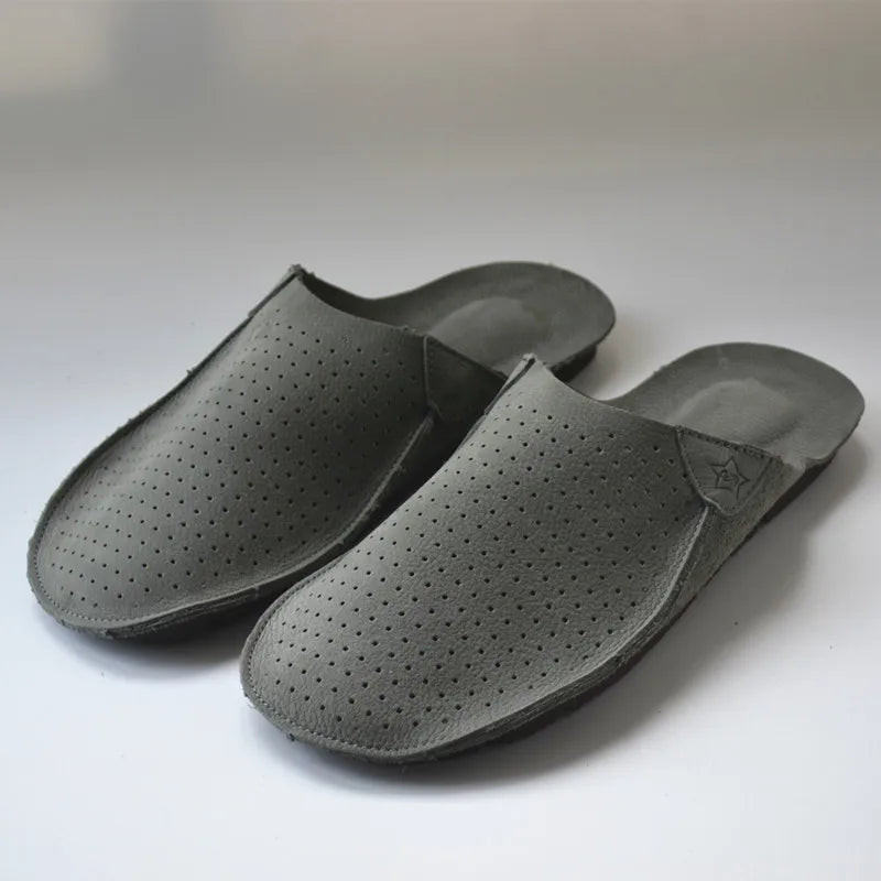 Lission Lambskin Leather Slippers