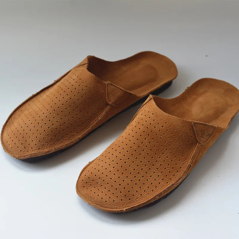 Lission Lambskin Leather Slippers
