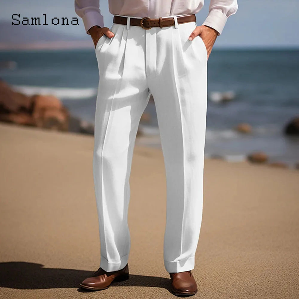 Sloane Cotton Linen Blend Trouser