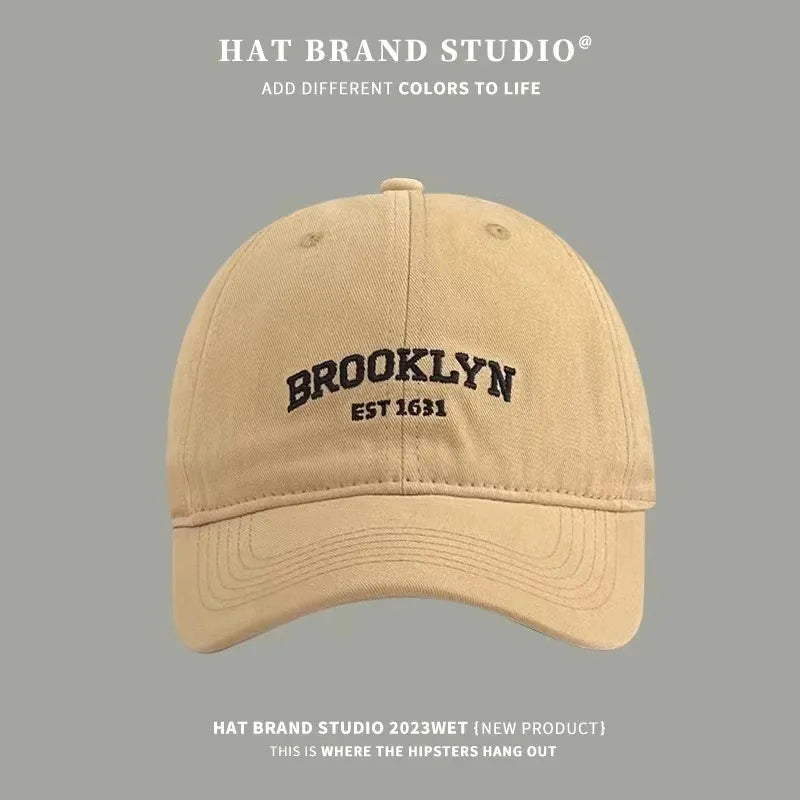 JK Korean Letters Embroidered Baseball Cap For Men Women Hip Hop Dad Trucker Visors Hat Casual Sports Running Cap Streetwear