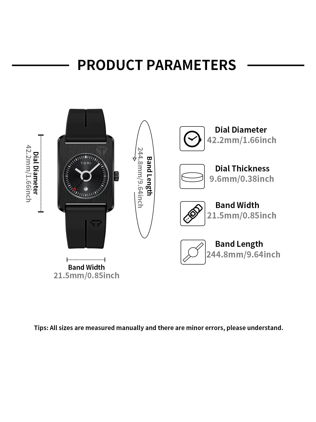 HUGO - Men's fashion watches quartz watches square small dial wrist watches magnetic buckle watches simple leisure watches