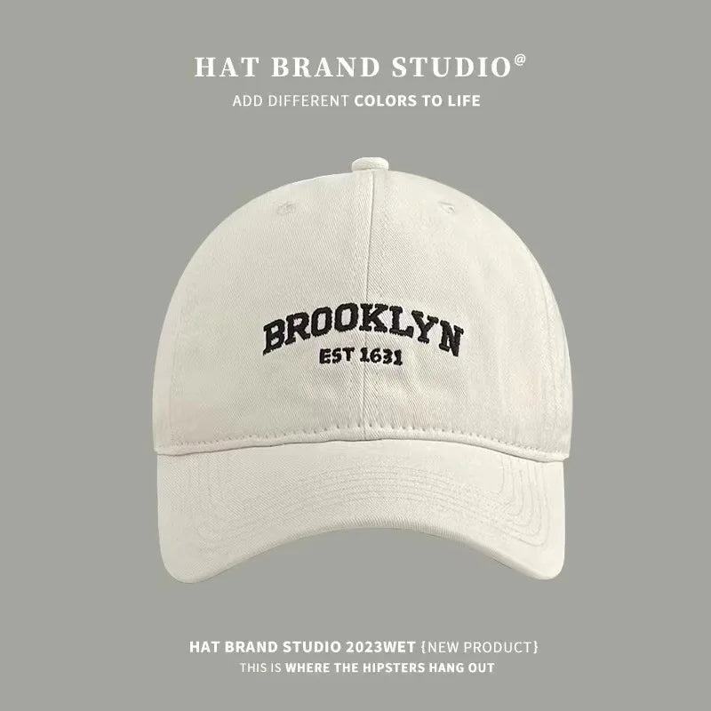 JK Korean Letters Embroidered Baseball Cap For Men Women Hip Hop Dad Trucker Visors Hat Casual Sports Running Cap Streetwear